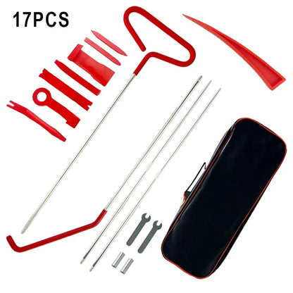 22PCS Car Door Tool Kit Inflatable Air Pump Auto Window Door Open Fixing Gripper Tools Long Reach Kits with Carrying Bag
