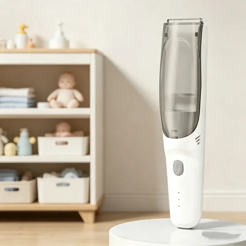 Household Hair Absorbing Electric Hair Clipper Waterproof Safe Razor Baby Children Hair Cutter Family Grooming Haircut Tool