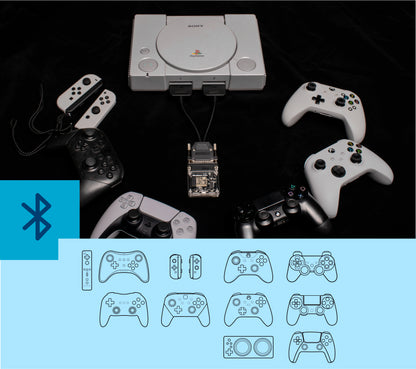 BlueRetro Ps1 2 Wireless Controller Converter Bluetooth Receiver Adapter For Playstation 2 Games Controller Converter For Retro