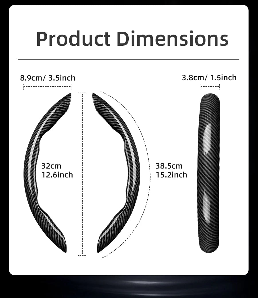 Suitable for Chery Carbon Fiber Texture Steering Wheel Cover with Segmented Quick-Release Design, Durable, for Models Such as Tiggo 2 3 4 7 8 9 Pro Max Csh Arrizo 6 Cross C5 J6 E5 Omoda 5 Gt Eq7