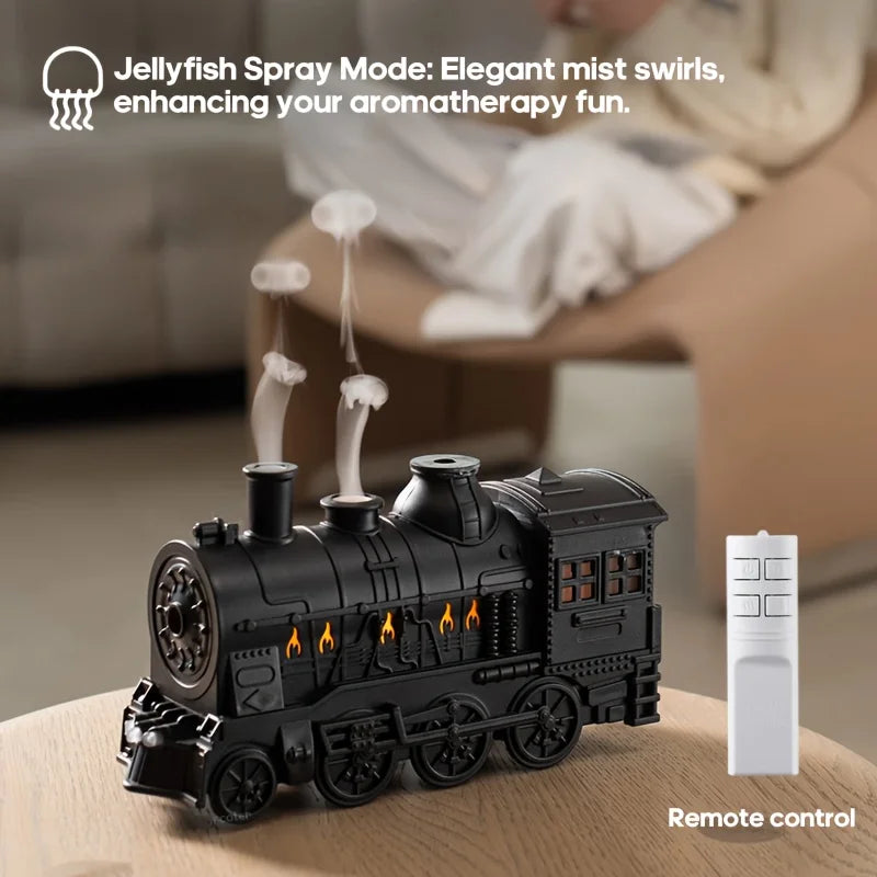 2025 NEW Mini Train Shape Essential Oil Diffuser with Light Cool Mist Air Humidifier Aromatherapy Diffuser for Home Office