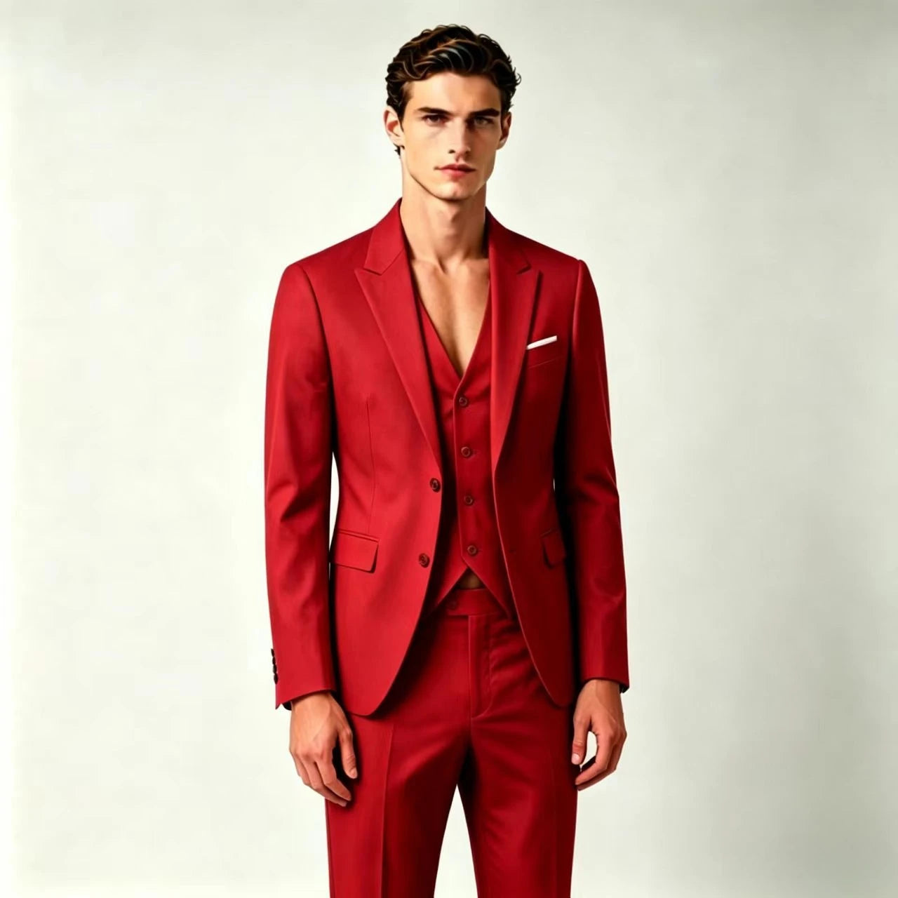 Men's Suit Lightweight Wedding Eegant 2 Piece Set Solid Color Formal Business Blazer Pants Classic Tuxedo for Party Groomsmen