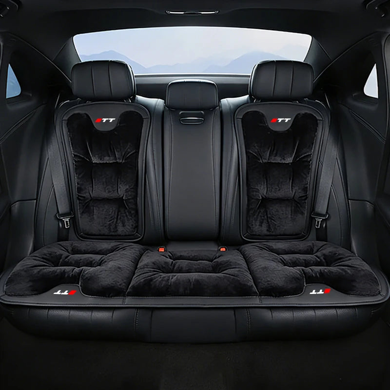 Car Seat CushionFor Audi TT Warm Flannel Thick Plush Universal Rear Seat Backrest Protector Cover