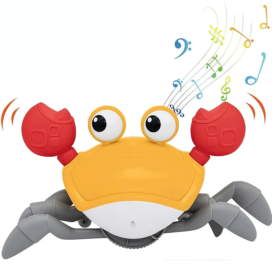 Crawling Crab Baby Toy, Interactive Infant Tummy Time Crab with Music, Toddler Walking Dancing Crab, Funny Birthday Gifts