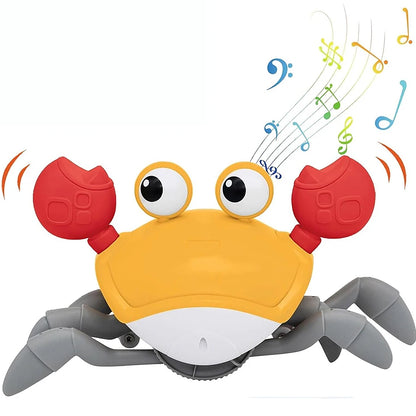 Crawling Crab Baby Toy, Interactive Infant Tummy Time Crab with Music, Toddler Walking Dancing Crab, Funny Birthday Gifts