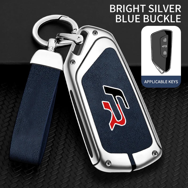 Suitable for Seat Ateca Leon FR 2 Ibiza zinc alloy car key cover high-end genuine leather car key case buckle auto accessories