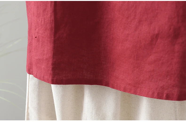 Slimming Pure Color Cotton Linen Lightweight Sleeveless round Neck Inner Wear Large Size Women's Fashionable Versatile Top