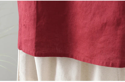 Slimming Pure Color Cotton Linen Lightweight Sleeveless round Neck Inner Wear Large Size Women's Fashionable Versatile Top