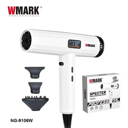 WMARK Hair Dryer Professional Blow Drier Hot and Cold Adjustment Hair Dryer Machine Wired Negative Ion Home Appliance NG-9106W