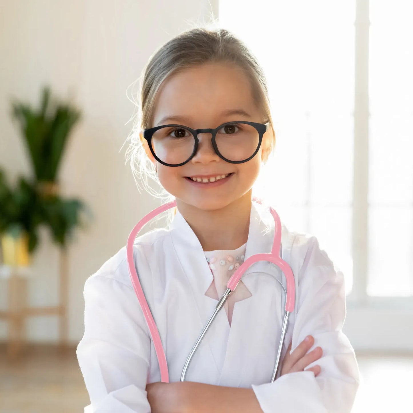 Simulated Stethoscope Educational Role Play Doctor Nurse Game Prop Kids Stethoscope for Imaginative Play and Learning