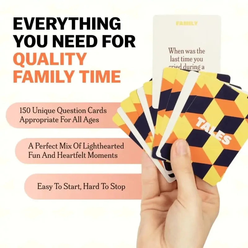 New 150pcs Card Conversation Starter Game Family Edition Fun Icebreaker for Adults and Family Gatherings Couples Card Game Tales