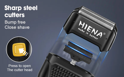 hiena Finish Machine Electric Professional Electric Hair Clippers Beard Clipper Rechargeable Men's Shaver Hair Trimmer Kit