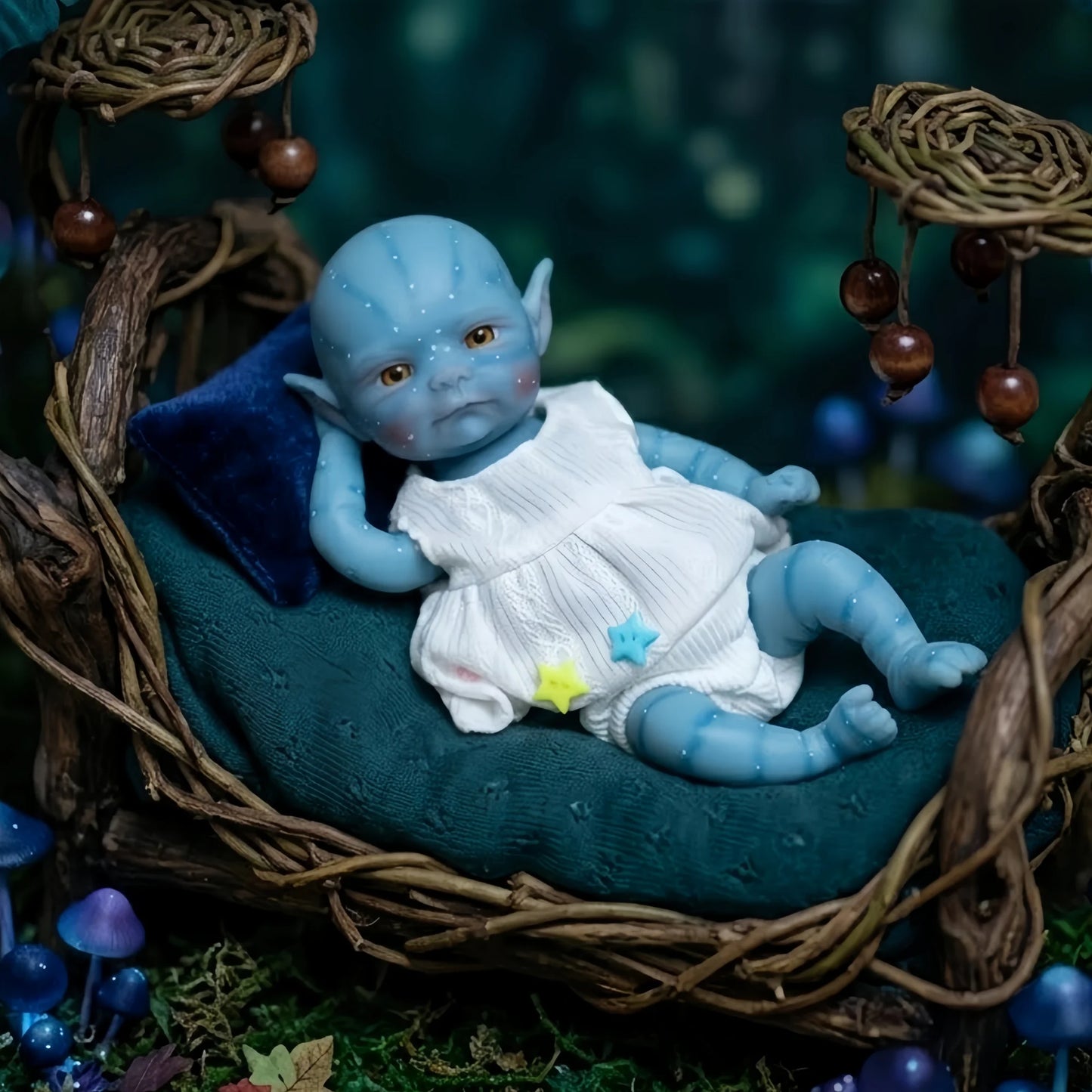 OtardDolls-1 PCS/2 Styels Avatar 20cm Silicone Bebe Reborn Girl Dolls With Painted Skin Washable Soft Touch Body Newborn Dolls