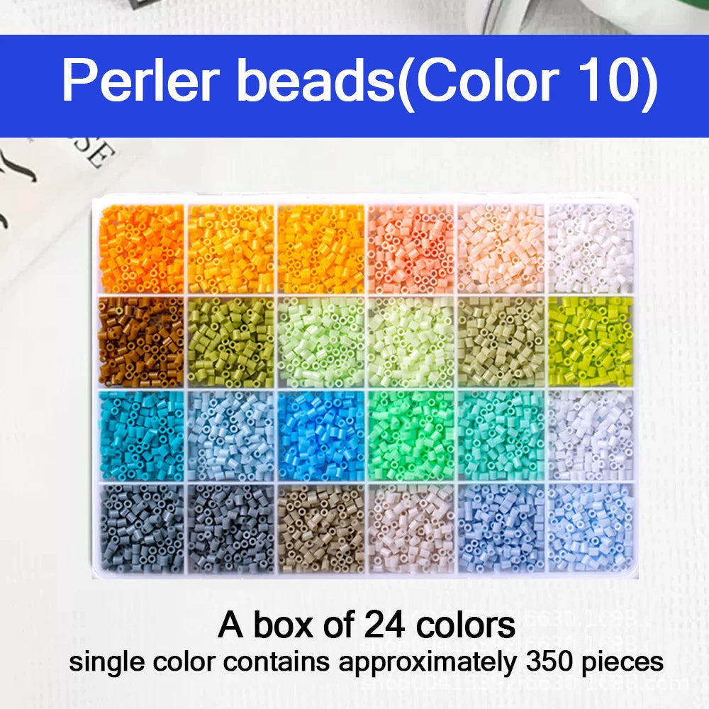 24/48/72/96 Colors Fuse Beads Kit For Kids, 5mm Melty Beads Craft Set With Iron & Accessories, DIY Pixel Art Toys For Creative G