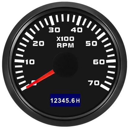 3000/4000/6000/7000/8000 RPM Gauge with Hourmeter Gauge 52mm Tachometer Waterproof 7 Color Backlight Tacho Gauge For Car Boat