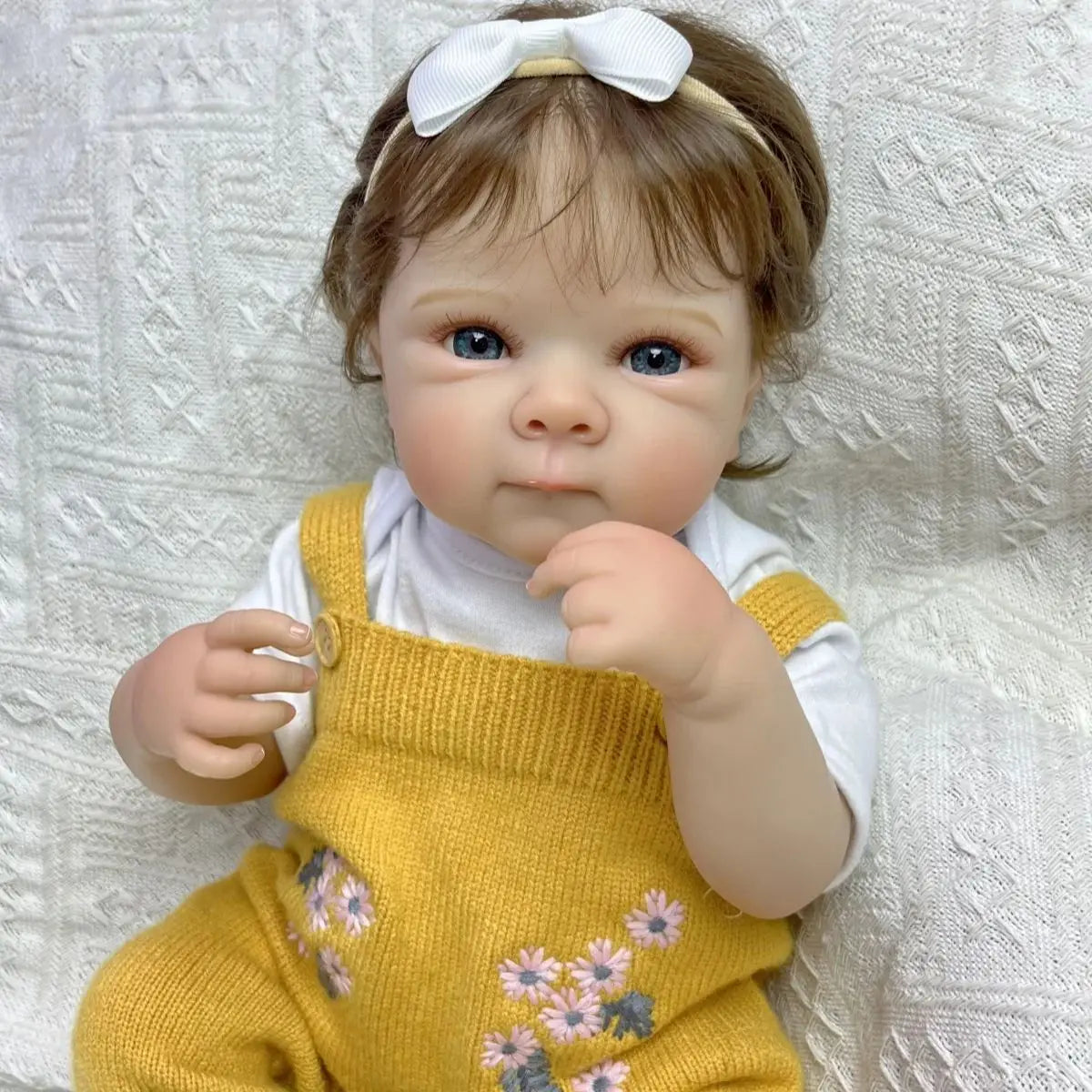 BZDOLL 19Inch 48CM Full Vinyl Body Reborn Baby Doll Toy Lifelike Handmade Fashion Birthday Gift Play House Bedtime Comfort Doll