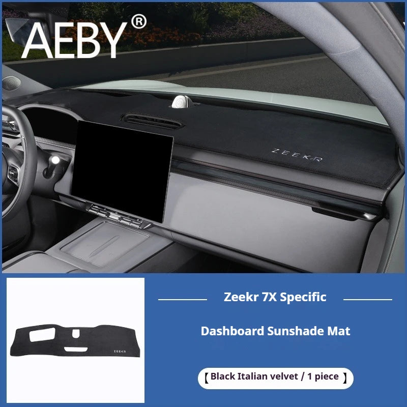 AEBY For ZEEKR 7X 2024 2025 Dashboard Sunshade Mat Anti-Dust Anti-UV Glare Reduction Cover Car Dash Pad Interior Accessories