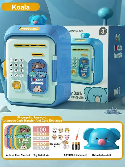 Electronic Piggy Bank Children's Cash Box Password Safe Smart Fingerprint Piggy Bank Automatic Banking Children's Gift Money Box