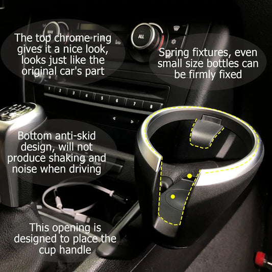 Removable Front Seat Cup Holder for BMW 135i 128i X1 E81 E82 E87 Center Console Drink Holder Kit 51160443082 51169144632