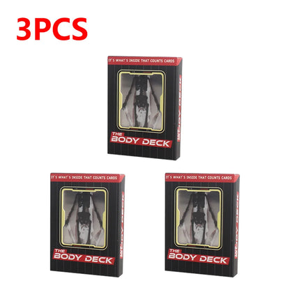 1-3PCS Human Anatomy Poker Cards The Body Deck Skeleton Playing Cards Waterproof Plastic Playing Cards Fun Halloween Board Game