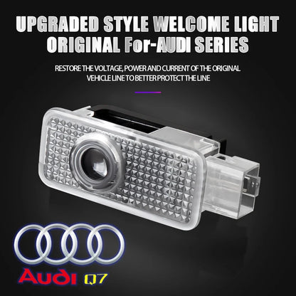 2Pcs HD Car Door Car sticker Lamp Car Door Welcome Light For Audi Sline Q3 A5 A7 A3 Q5 Q7 A4L RS Quattro S3 S4 S6 S5 S7 S8