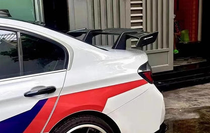 Car Modification Universal Tail Wing Without Punching MP Large Tail Fixed Wing Carbon Grain GT Tail Spoiler Car accessories