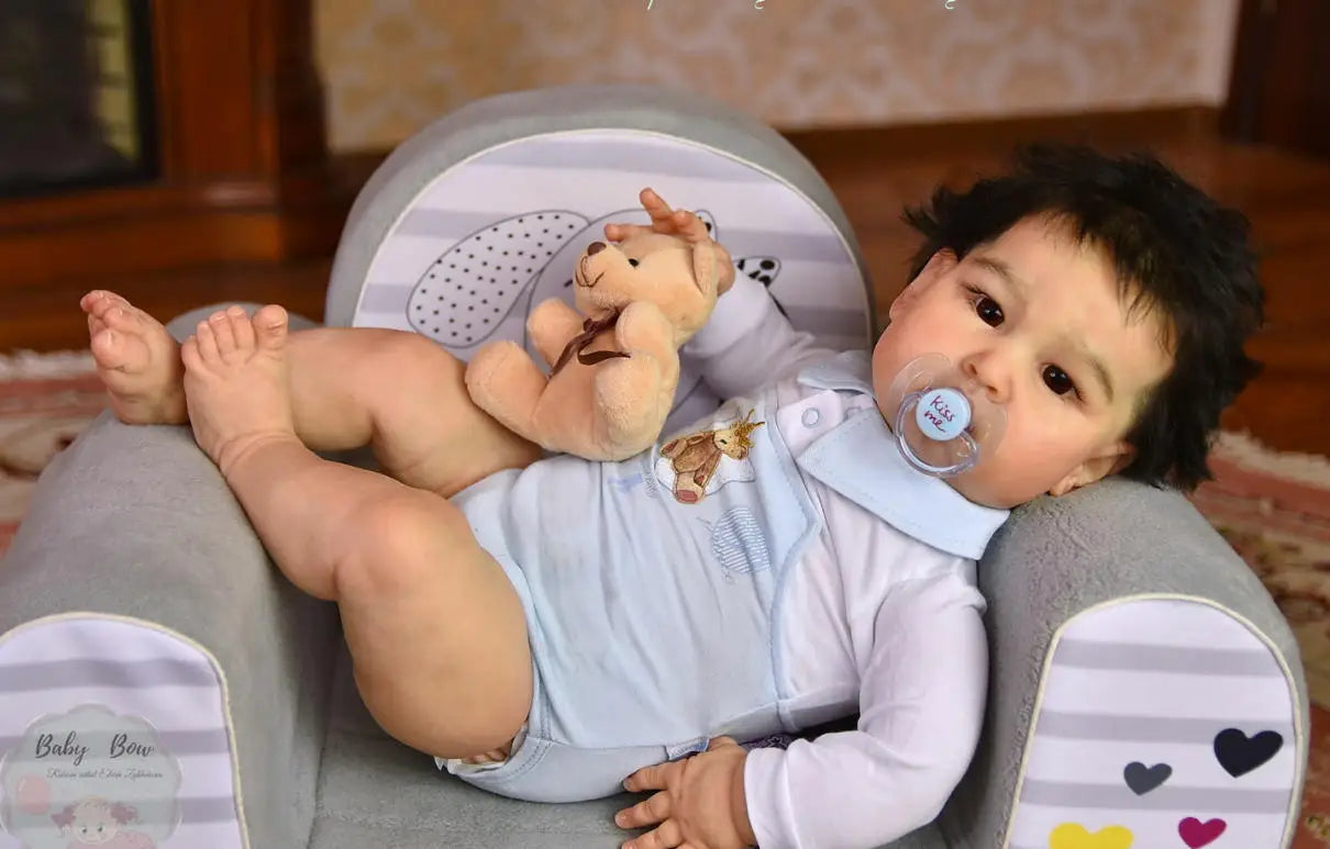 24inch Unfinished Doll Parts Blue Sparrow Reborn Doll Kit 3D Skin DIY Kit Cute Birthday Christmas Gifts