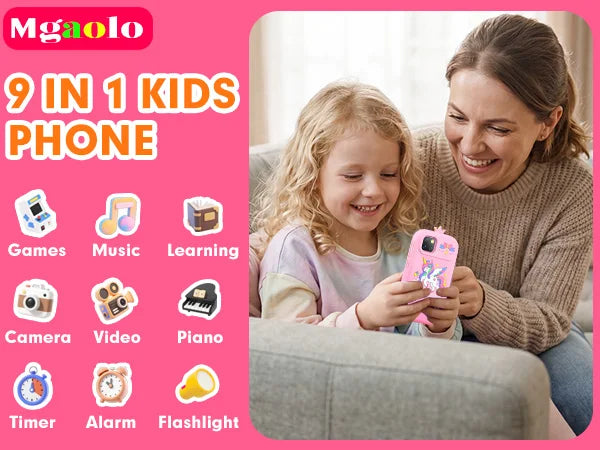 3.5 inch Children Smart Phone Toys Dual Camera 18 Games Multifunct Baby Mobile Educational Toys for Kids Birthday Christmas Gift