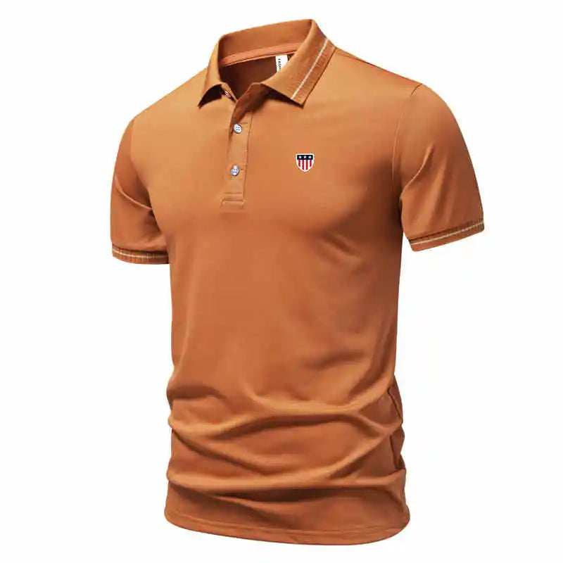 2026 Summer Casual Sports Quick-Drying Lapel Short-Sleeved POLO Shirt 6 Solid Color Shirt Cycling Suit Fitness Suit For Men 2XL