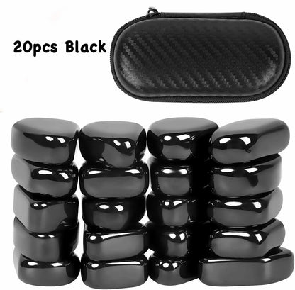 20 Pieces Colored Black Stone Chessboard Chess Game Game With Stones Game With Rocks Magn Leisure Battle Toy Games