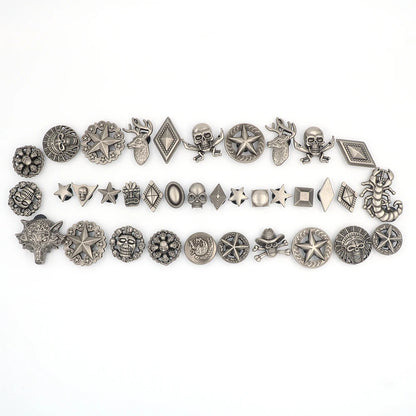 джиббитц Punk Style Shoe Halloween Accessories Charm 1 Set 27 Pcs Metal Украшения Half-body Deer Skeleton Pirate Sandals Adornos