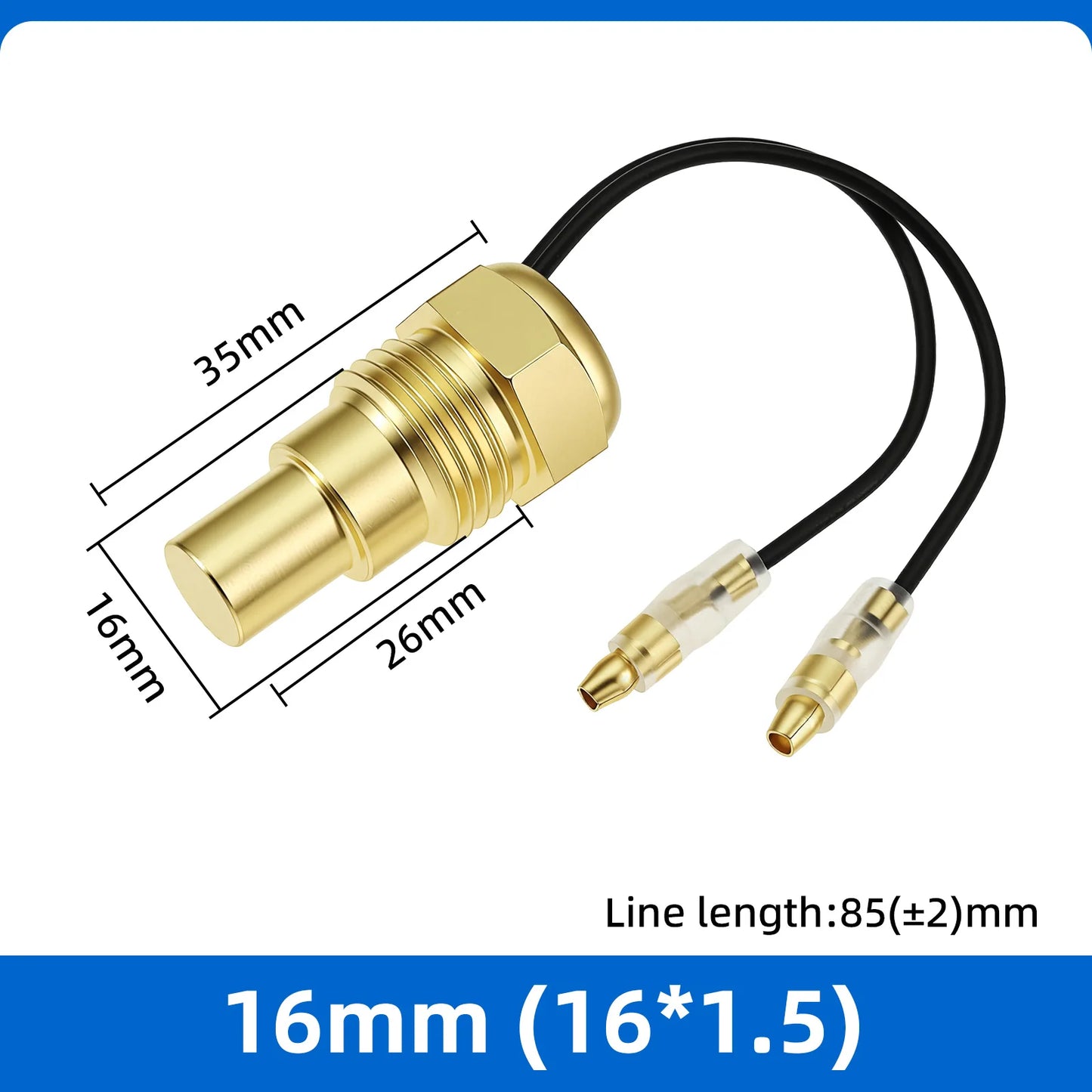 Auto Temperature Meter with Sensor 1/8 NPT 52mm LED Digital Oil /Water Temp Indicator PSI Oil Press Black Gauge Fit Gasoline Car