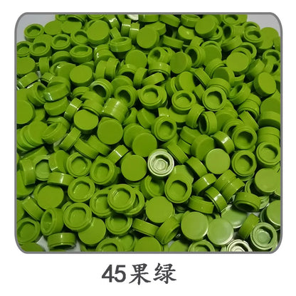 900pcs 52 Colors City Building Blocks Flat Tile 1x1 Round Bricks DIY Enlighten Blocks Parts 98138 Blocks for Children Boys Girls