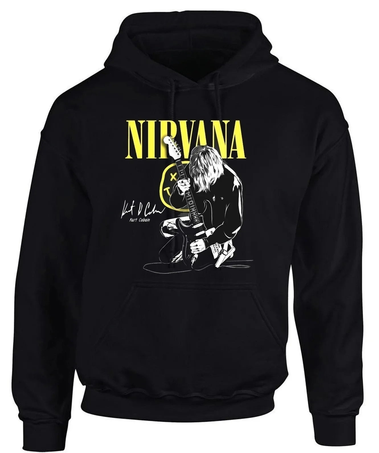 Classic Rock Band Nirvana Kurt Cobain Graphic Print Hoodie Men Women Loose Oversize Sweatshirt Streetwear Harajuku Wind Pullover