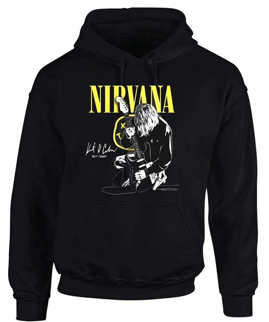 Classic Rock Band Nirvana Kurt Cobain Graphic Print Hoodie Men Women Loose Oversize Sweatshirt Streetwear Harajuku Wind Pullover