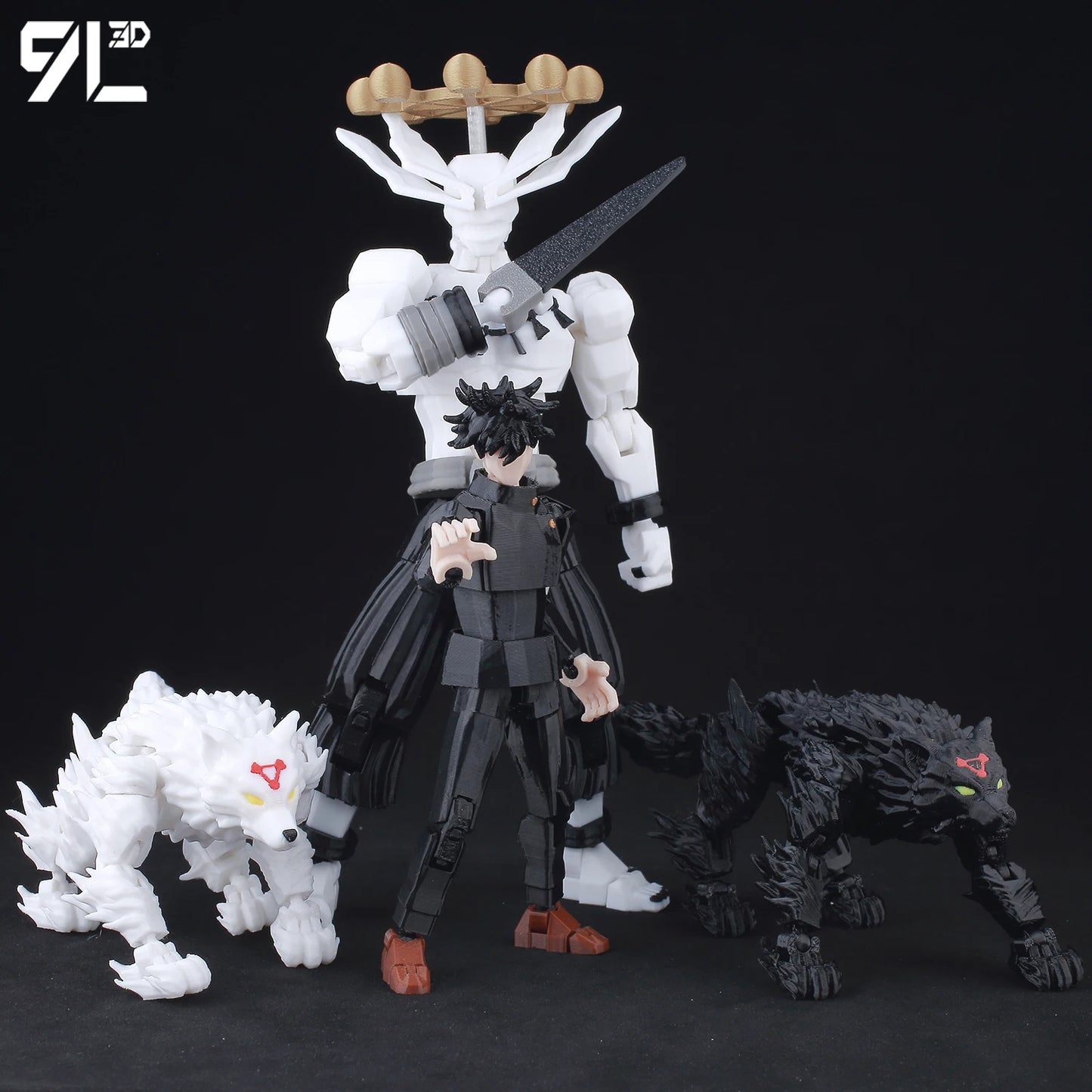 9L3D New 2025 Titan13 Fushiguro Desk Decoration LUCKY13 Mahoraga & Dogs T13 Multi-Jointed Dummy13 Stop Motion Animation For Fans