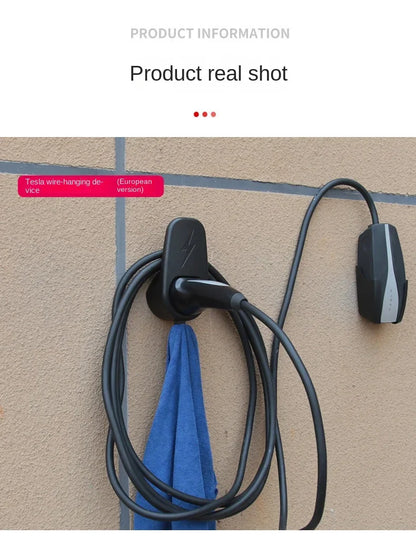 Suitable for Tesla Model3model Y Charging Pile Bracket Charging Hanger Wall Charging Cable Hanger Charging Gun Accessories