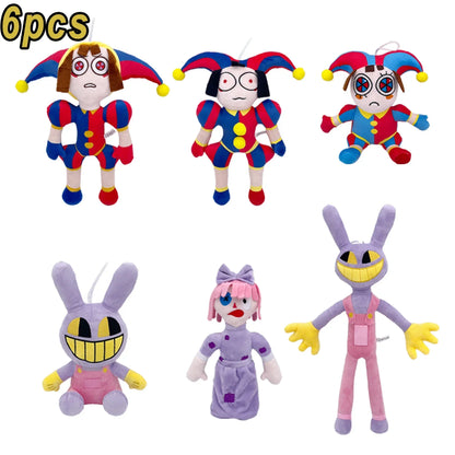 New The Amazing Digital Circus Pomni Jax Plush Toy Anime Cute Theater Rabbit Doll StuffedCartoon Clown Christmas Kids Gifts
