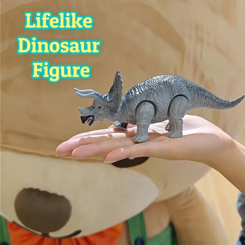 Dinosaur World Kinetic Play Set, Walking Cute Animal Toys, Moving Dinosaur Educational Toys, Interactive Playsets for Kids