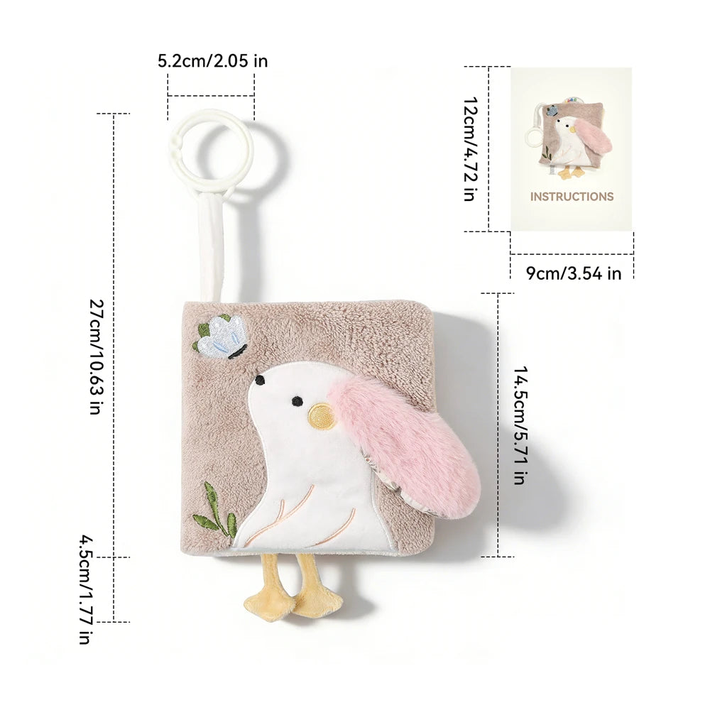 Soft Baby Tissue Box Cloth Book Security Blanket Plush Cube Crinkle Sounds Sensory Toy Mirror Fine Motor Skills 9 Styles Toys