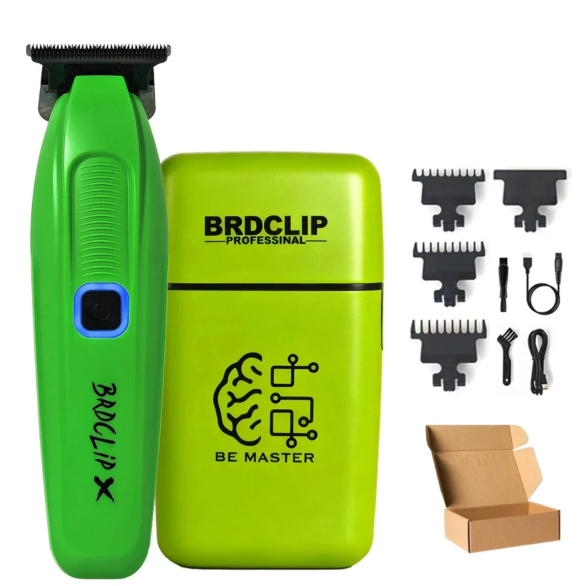 BRDCLIP High Power Professional Barber 2PC Set 8000rpm Shaver Sculpting Salon Hair Trimmer Ceramic Blade Clipper Finish Machine