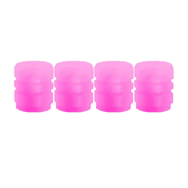 20Pcs Luminous Tire Valve Caps Car Fluorescent Tyre Valve Stem Caps Cover Night Glowing Bike Motorcycle Car Wheel Decoration