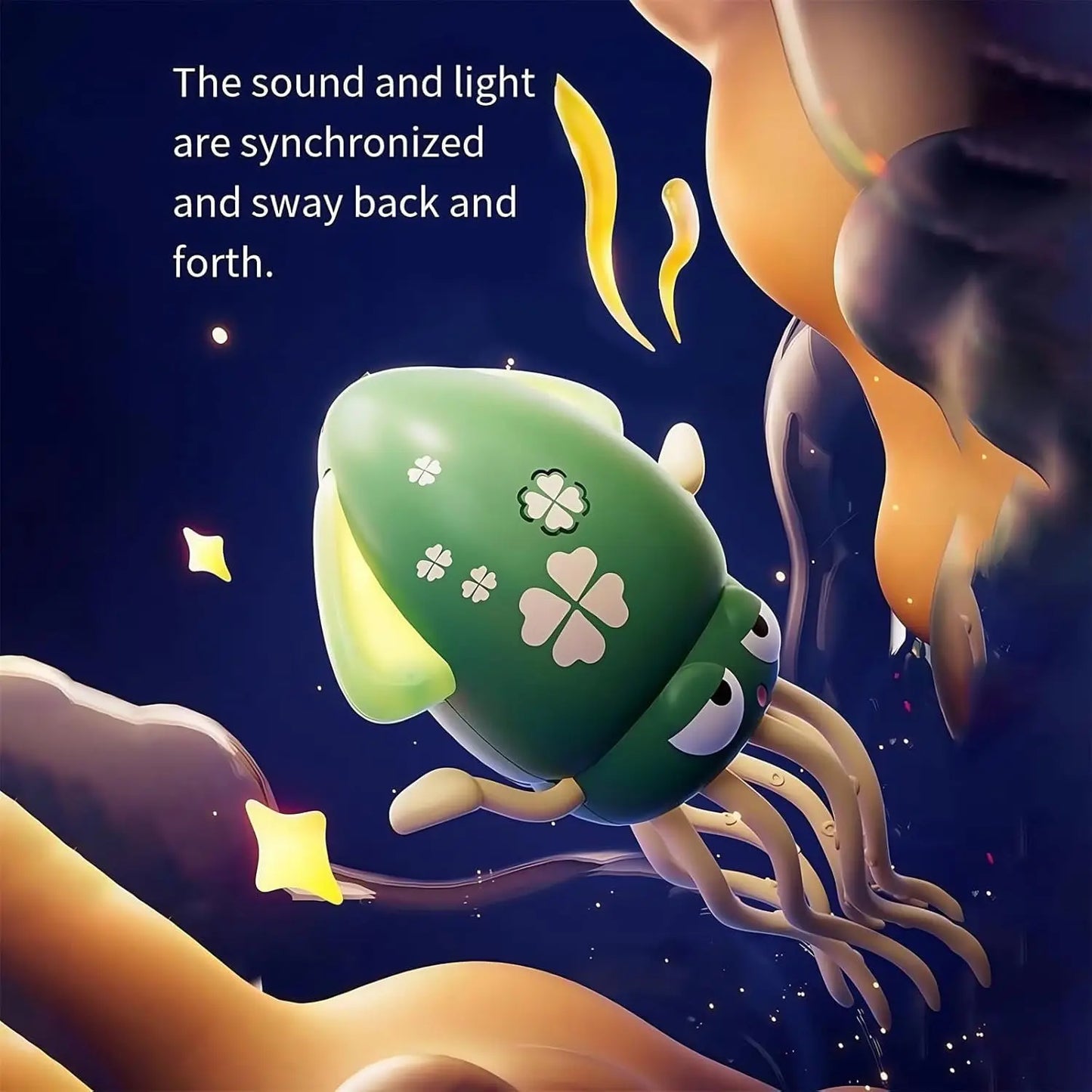 Funny Dancing Jellyfish Squid Fish Dancer Toys for Kids Automatic Obstacle Avoidance Walking Electronic Toy for Baby Children