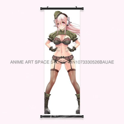 Video game Wall Artwork Canvas Scrolls Picture Anime Movie Role Poster Hanging Painting Print Home Decoration For SUPER SONICO