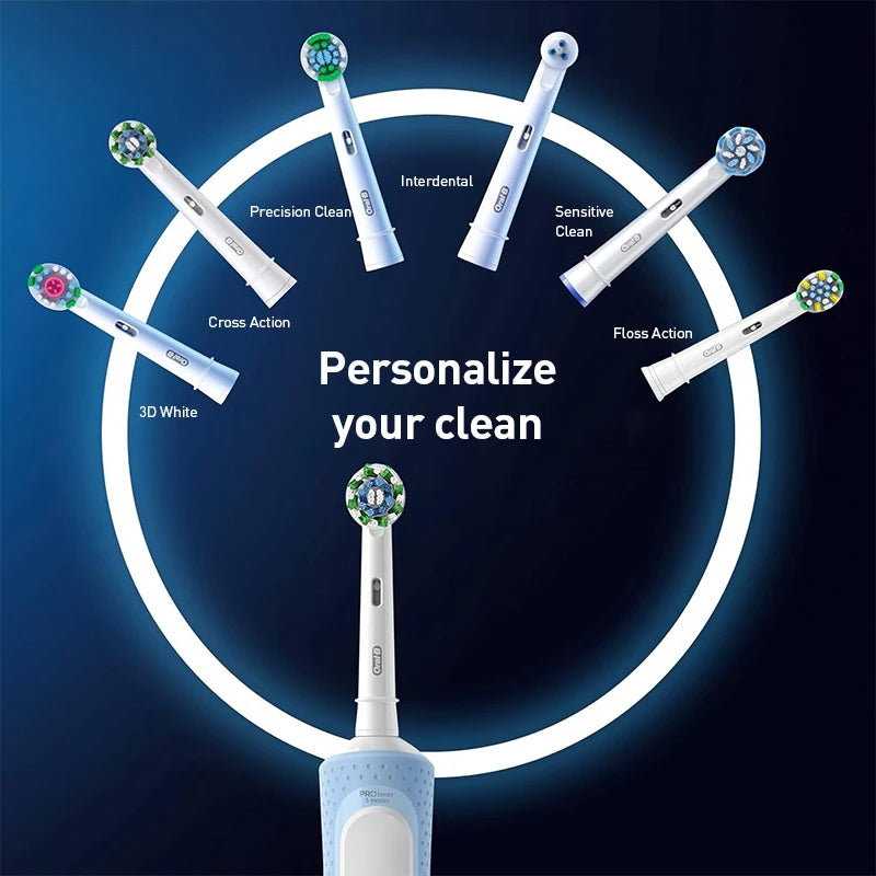 Oral B Electric Toothbrush D103 3D Action Daily Clean Teeth 3 Modes Visible Pressure Sensor Gum Cares Waterproof Rechargeabl