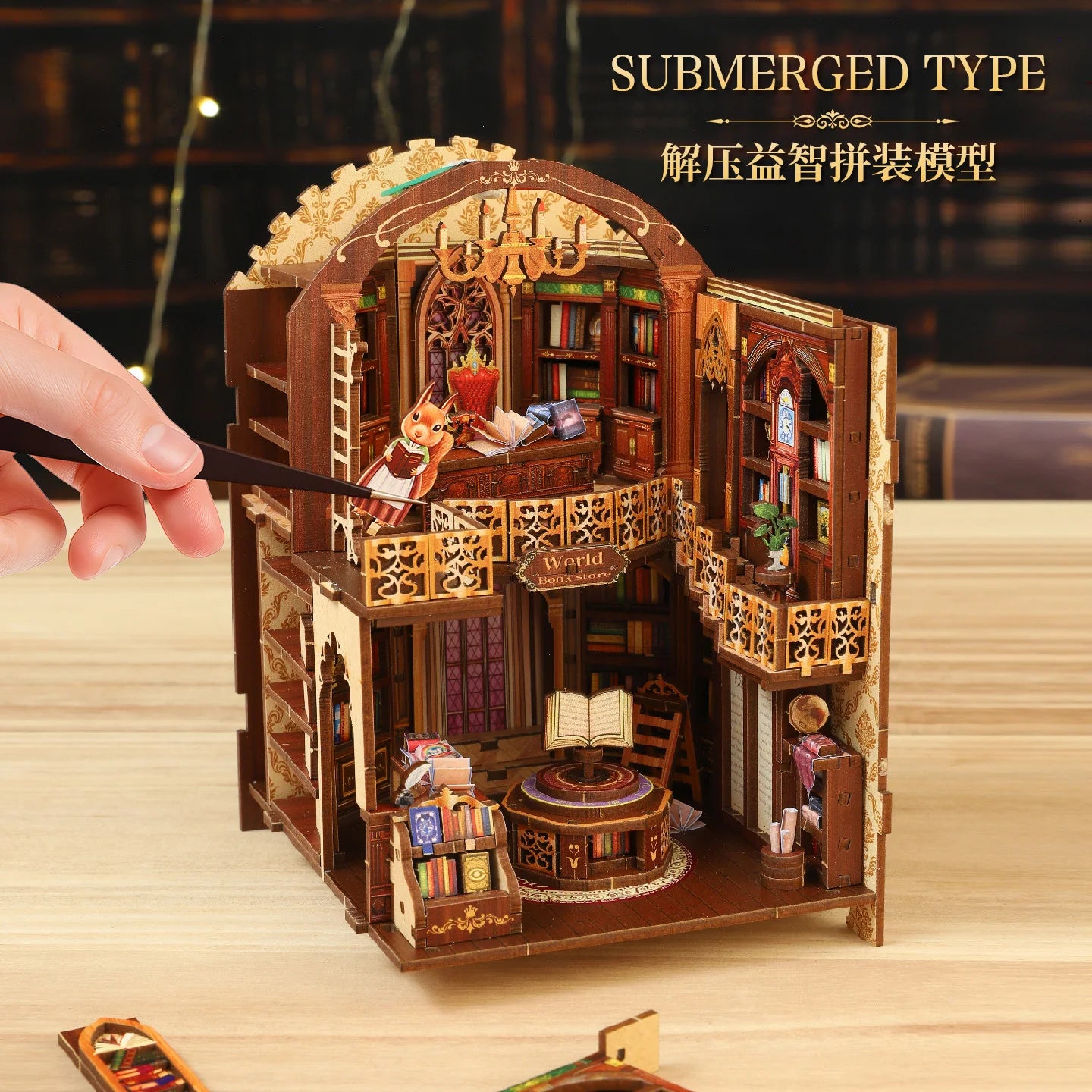 Diy Big Wooden Dollhouse  Furniture Light Kit Doll House Casa Miniature AccessoriesWooden Toys Birthday New Year ChristmasGifts