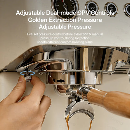 CAFOVO G3028A Semi-Automatic Espresso Machine OPV Adjustable Pressure Dual Pump Dual Boiler for Home Barista Cafe 220V