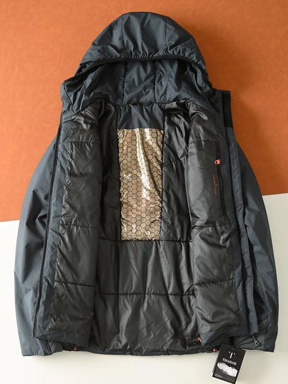 High-End Graphene Windproof Warm Cotton Jacket Men's Winter Lightweight Waterproof Thickened Outerwear Fashion Urban Style