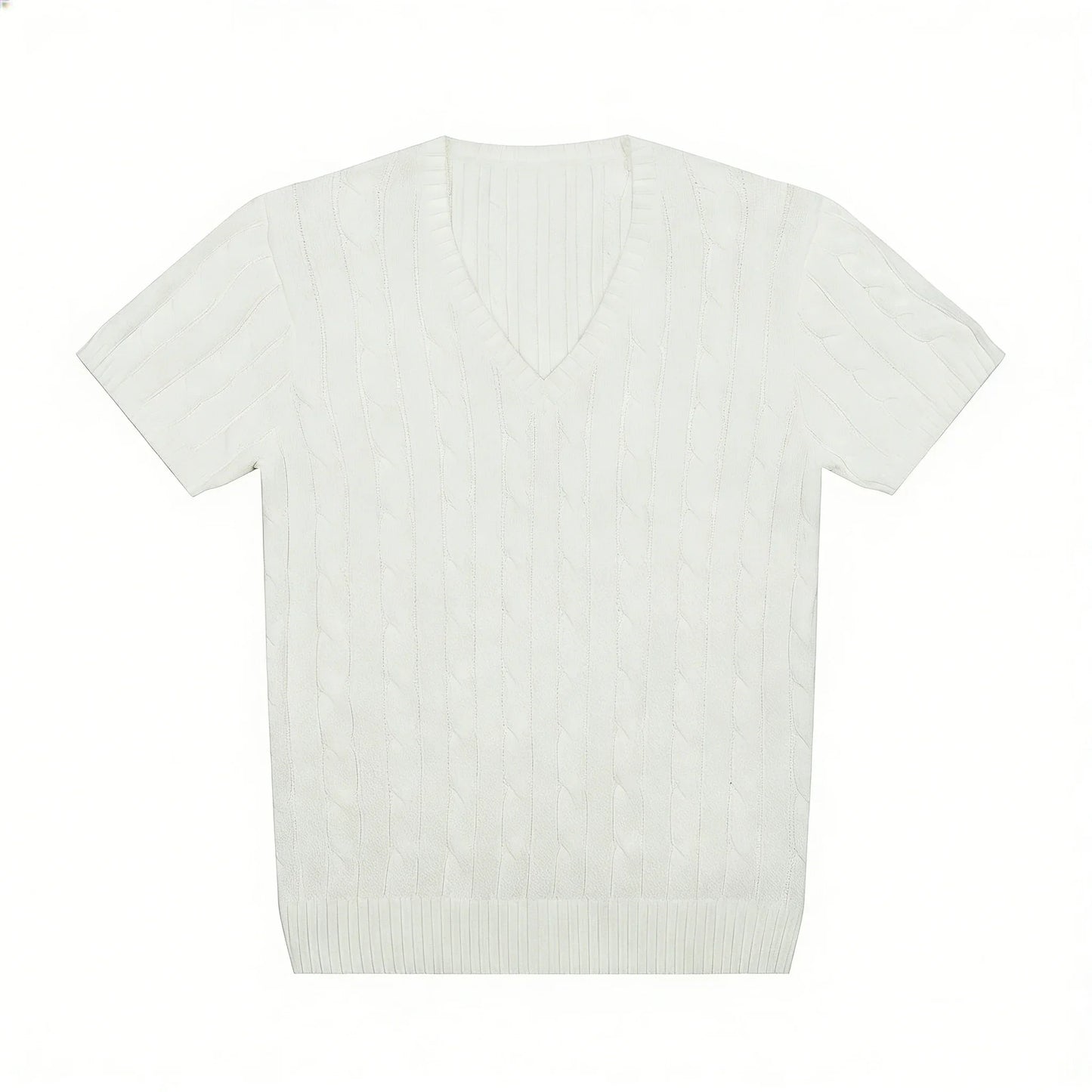 women's t-shirts and polos old money v neck t shirt woman solid color embroidered knitted Women's t shirt Women's polo shirt
