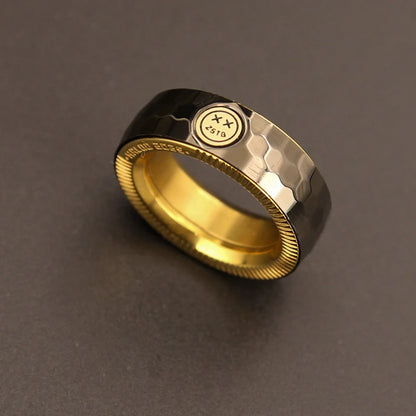 Ratchet Ring Mechanical Fidget EDC Toys Stainless Steel Adjustable Haptic Ring Fingertip Metal Tyre Toys Stress Spinner